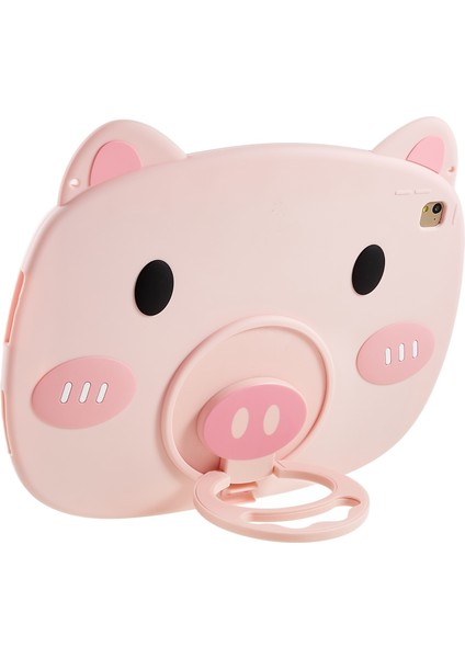 Ipad Air (2013) / Air 2 / Ipad 9.7 Inç (2017) / (2018) Cartikoon Piggy Cover Yumuşak Silikon Şok-Absorpsiyon Tablet Kılıfı Kickstand Ile (Yurt Dışından)