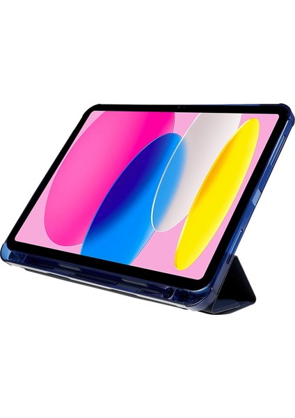 Ipad 10.9 (2022) / Ipad 10. Gen Origami Stand Otomatik Uyanma / Uyku Kapağı Pu Deri + Tpu Tablet Kılıfı Pencil Tutucu (Yurt Dışından)