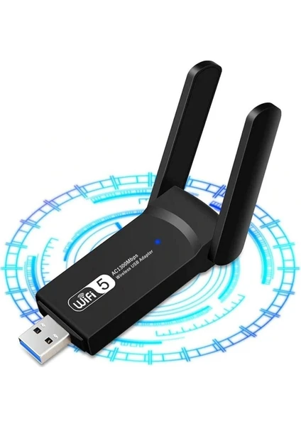 2.4/5g AC1300 USB 3.0 1300 Mbps Wireless Adaptör