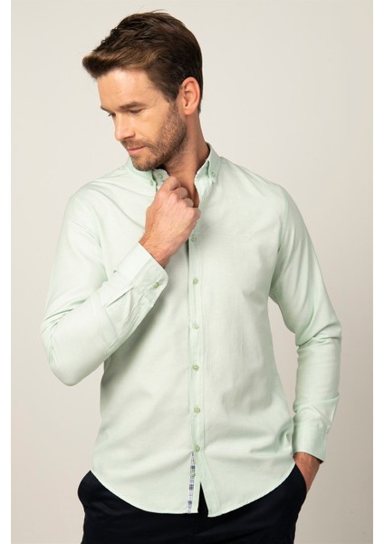 Slim Fit Dar Kesim Uzun Kol Erkek Gömlek