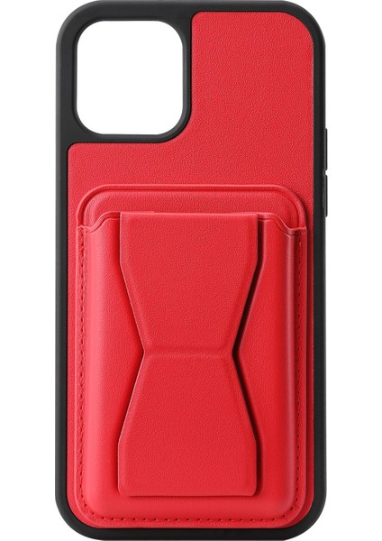 Iphone 13 Pro ile Uyumlu Kılıf Stand Olabilen Deri Kılıf Kartlık Özellikli Emollient Kılıf