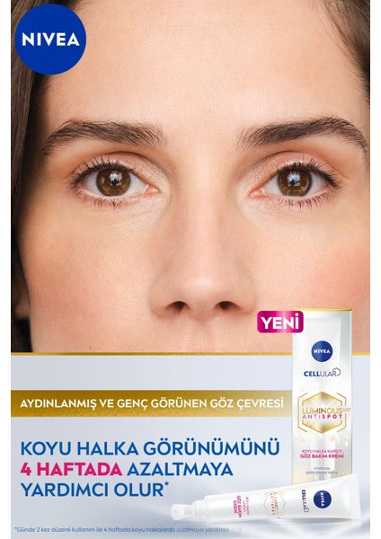 LUMINOUS630 Koyu Halka Karşıtı Göz Bakım KREMI,15ML,AYDINLIK Göz Çevresi,hyaluronik Asit