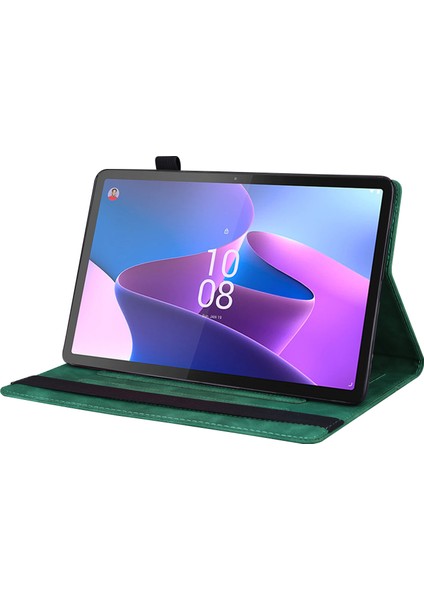 Lenovo Pad Pro 2022 / Tab Için P11 Pro Gen 2 Görüntüleme Stand Stand Folio Tablet Kapak Pu Deri Deri Cüzdan Elastik Bant Koruyucu Kılıf Kalem Tutucu (Yurt Dışından)