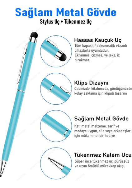 Dokunmatik Tablet Telefon İçin Çizim & Yazı Kalemi 4'lü Paket