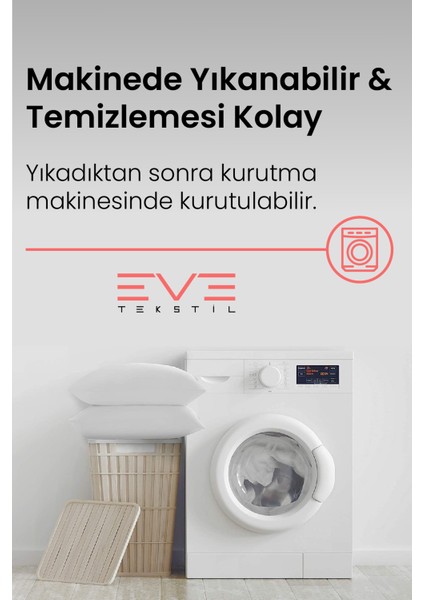 Eve 4 Adet Bamboo Kılıflı Silikon Elyaf Yastık 50CM x 70 cm  800 gr