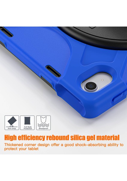Ipad 10.9 (2022) Kickstand Pc + Silikon Tablet Kılıfı 360 Derece El Strap Shockproof Sessiz Koruyucu Kapak (Yurt Dışından) modelleri