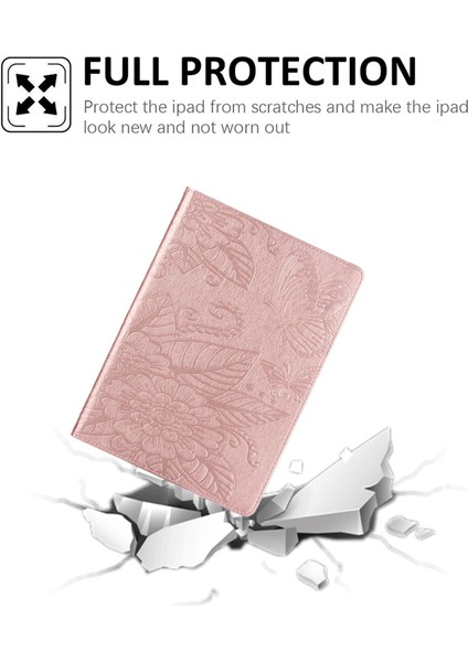 Ipad 10.9 (2022) Için Koruyucu Tablet Kasası, Pu Deri Çiçek Kelebek Baskılı Tablet Standı Kapak Otomatik Uyandırma / Uyku Kartı Tutucu (Yurt Dışından) fırsatları