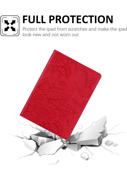 Ipad 10.9 (2022) Için Koruyucu Tablet Kasası, Pu Deri Çiçek Kelebek Baskılı Tablet Standı Kapak Otomatik Uyandırma / Uyku Kartı Tutucu (Yurt Dışından) fırsatları