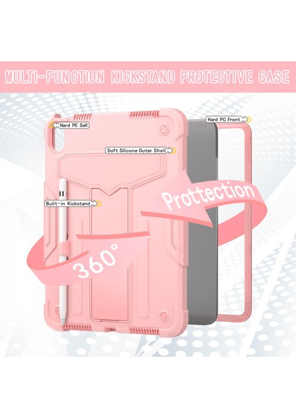 Ipad 10.9 (2022) Koruyucu Kılıf Sabit Pc Silikon Tablet Kılıf Katlanabilir T Şeketli Kickstand Şok Geçirmez Kapak (Yurt Dışından) fiyatları