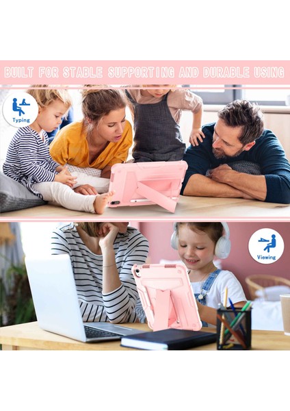 Ipad 10.9 (2022) Koruyucu Kılıf Sabit Pc Silikon Tablet Kılıf Katlanabilir T Şeketli Kickstand Şok Geçirmez Kapak (Yurt Dışından) modelleri