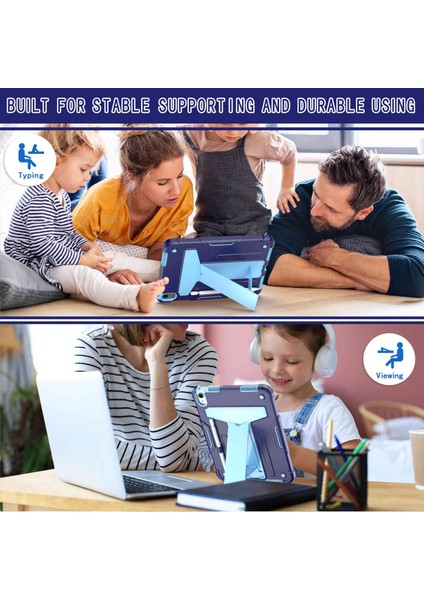 Ipad 10.9 (2022) Koruyucu Kılıf Sabit Pc Silikon Tablet Kılıf Katlanabilir T Şeketli Kickstand Şok Geçirmez Kapak (Yurt Dışından) modelleri