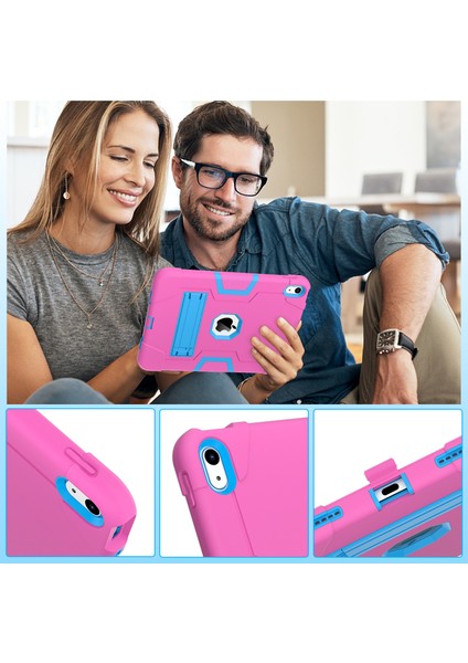 Ipad 10.9 (2022) Robot Tarzı Silikon + Pc Tablet Kılıfı Renk Kontrast Anti-Fall Kickstand Koruyucu Kasa (Yurt Dışından) fırsatları