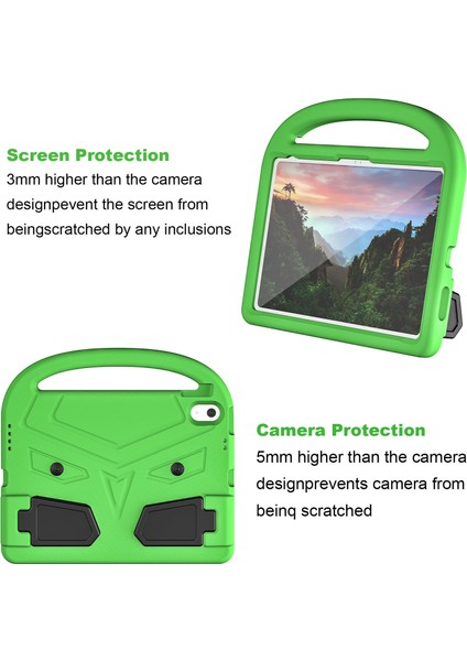 Ipad 10.9 (2022) Sparrow Style Eva Case Katlanabilir Kickstand Damla Geçirmez Tablet Koruyucu Kapak Taşınabilir Saplı (Yurt Dışından)
