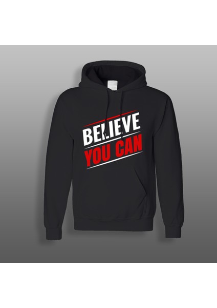 Believe You Can Motorcu Sweatshirt Siyah