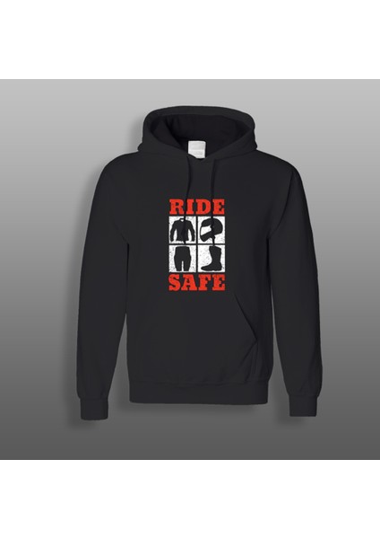 Ride Safe Motorcu Sweatshirt Siyah