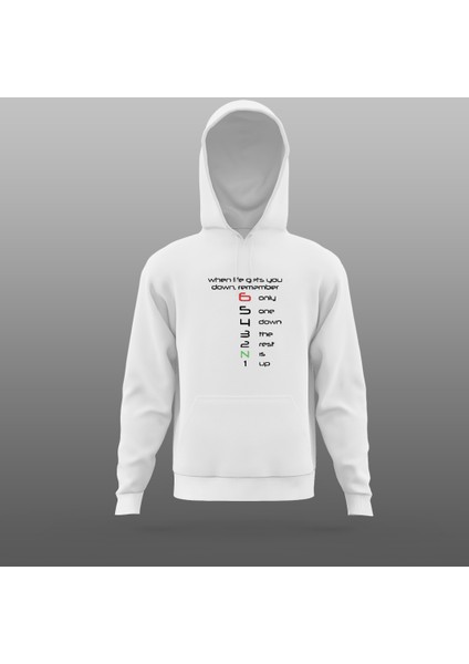 Vites Geçişli Motorcu Sweatshirt Beyaz