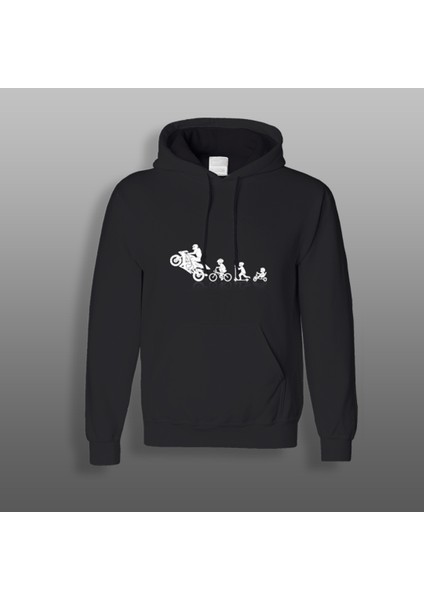 Evolution Motorcu Sweatshirt Siyah