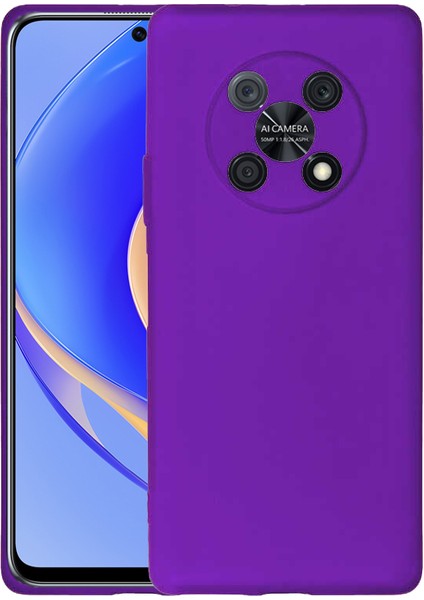 Huawei Nova Y90 Kılıf Ultra Ince Renkli Silikon Kapak Mor