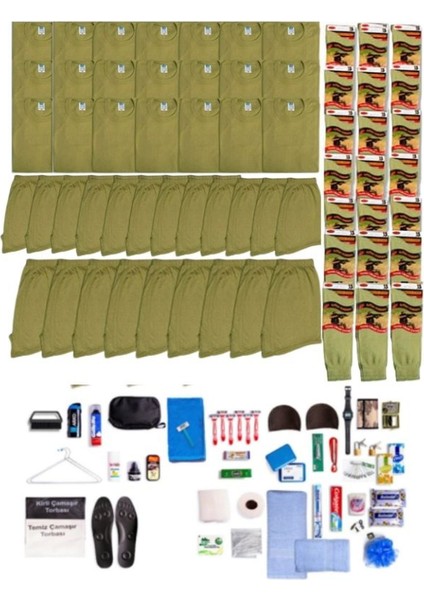 21'li Herşey Dahil Asker Seti - Asker Malzemeleri - Bedelli ve Acemi Asker Malzemesi