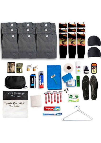 9'lu Havacı Tavsiye Asker Seti - Asker Malzemeleri - Bedelli ve Acemi Asker Malzemesi