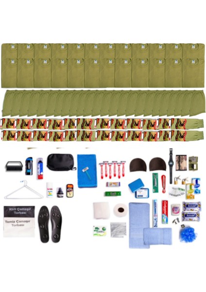24'lü Herşey Dahil Asker Seti - Asker Malzemeleri - Bedelli ve Acemi Asker Malzemesi
