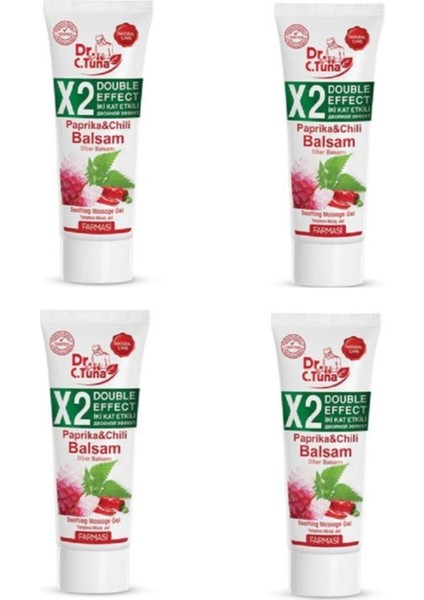 Dr.c.tuna Iki Kat Etkili Masaj JELI-PAPRIKA&BIBER-125MLX4 Adet Avantajlı Set