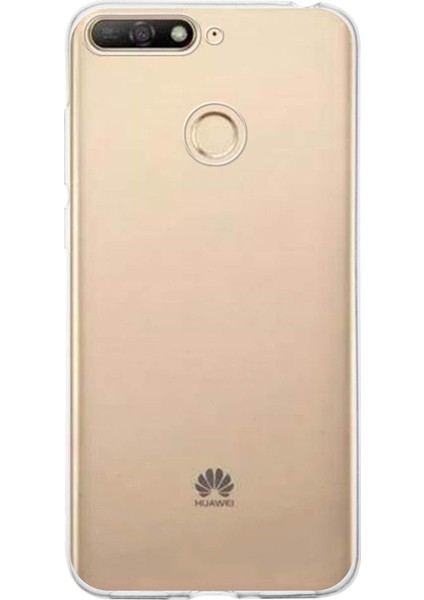 Huawei Y6 2018 Kapak 1mm Şeffaf Silikon Kılıf