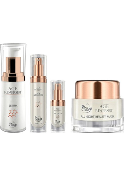 Dr.c.tuna Age Reversıst Set(Serum+Nemlendirici Krem+Göz Kremi+Gece Maskesi