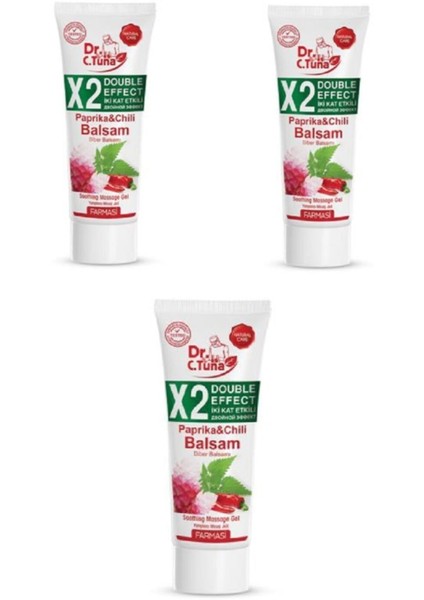 Dr.c.tuna Iki Kat Etkili Masaj KELI-PAPRIKA&BIBER-125MLX3 Adet Avantajlı Set