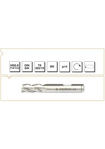 Hsse Co8 Dın 844/Bn Par.Frz. 3.5mm Kısa