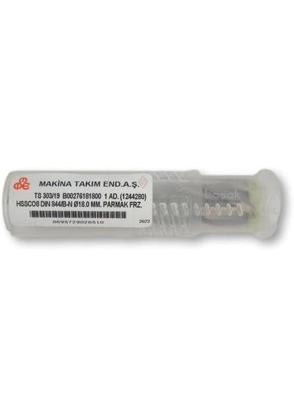 18 mm Parmak Freze Hss-Co8 Dın 844/B-N