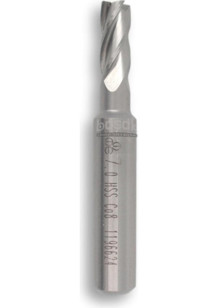7 mm Parmak Freze Hss-Co8 Dın 844/B-N