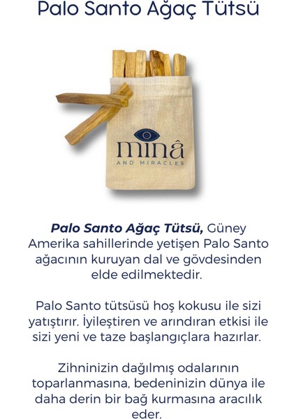 Marine Palo Santo Mini Set: Tütsülük ve Palo Santo Ağaç Tütsü