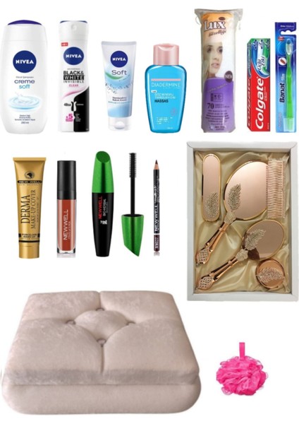 Gelin Söz Nişan Çeyiz Sandıgı Bohca Seti - Tarak Ayna Set