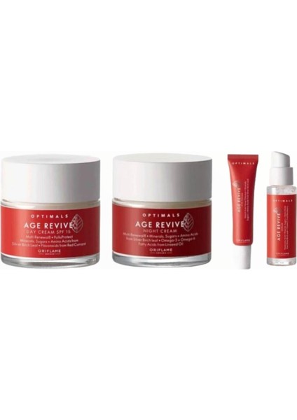 Optimals Age Revive Gündüz Kremi Gece Kremi Göz Çevresi Losyon 4 Lü Set