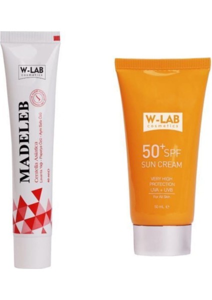 W Lab Madeleb Krem + W Lab Güneş Koruyucu Krem Set