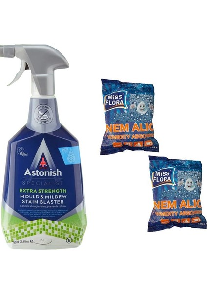 Küf Temizleyici 750 Ml + Miss Flora Nem Alıcı 450 G Yedek 2 Adet