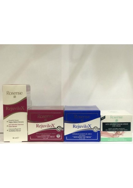 Rejuvilox Jel Krem Gece + Gündüz + Serum + Çevresi Bakım Kremi