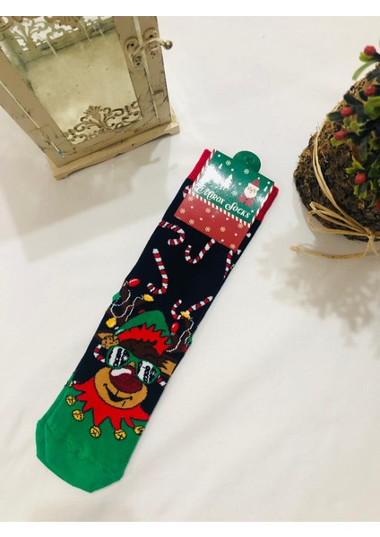 Kadın & Erkek Unisex Yeni Yıl Yılbaşı Soket Çorap fırsatları