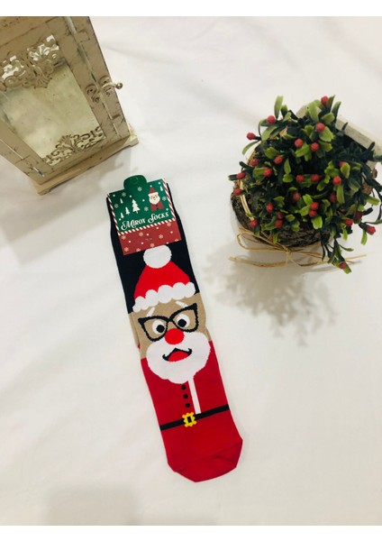 Kadın & Erkek Unisex Yeni Yıl Yılbaşı Soket Çorap modelleri