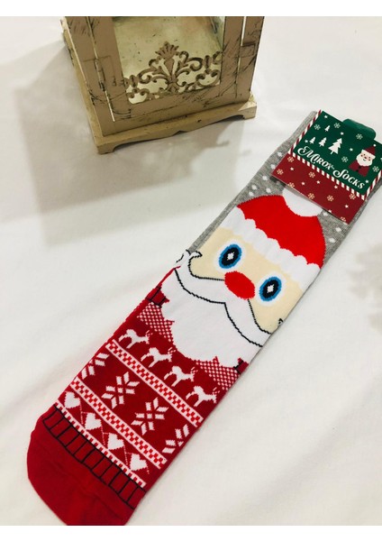 Kadın & Erkek Unisex Yeni Yıl Yılbaşı Soket Çorap