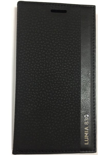 Nokia Lumia 830 Gizli Mıknatıslı Lüx Kapaklı Kılıf Siyah