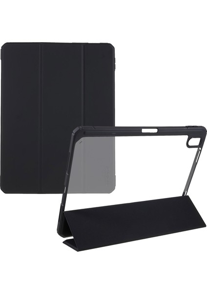 Ipad Için Mutural 10.9 (2022) Hibrit Tpu+Pc Tam Gövde Koruyucu Kasa Şeffaf Geri Şok Geçirmez Stand Kapağı Kalem Yuvası (Yurt Dışından)
