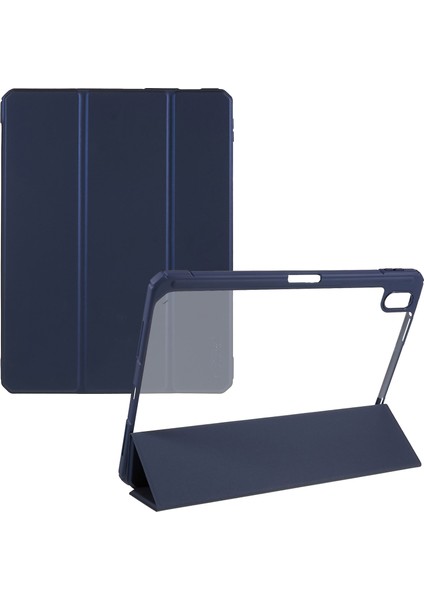 Ipad Için Mutural 10.9 (2022) Hibrit Tpu+Pc Tam Gövde Koruyucu Kasa Şeffaf Geri Şok Geçirmez Stand Kapağı Kalem Yuvası (Yurt Dışından)