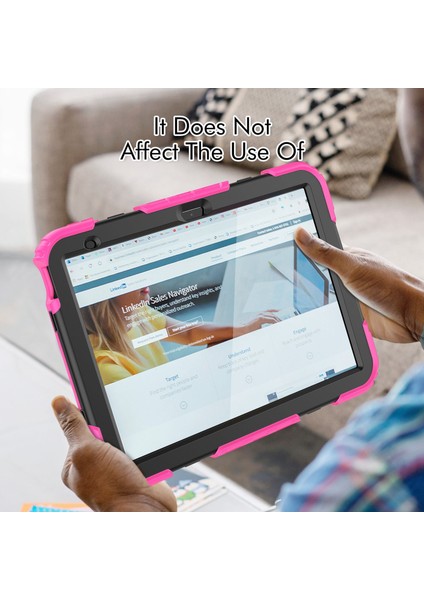 Ipad 10.9 (2022) Silikon+Pc Tablet Kılıfı El Kayışı Kickstand Damla Geçirmez Kapak Omuz Kayışı (Yurt Dışından) fırsatları