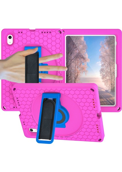 Ipad 10.9 (2022) Için Eva+Pc Şok Geçirmez Tablet Kılıfı El Kayışı Döner Kickstand Ballı Doku Doku Anti Drop Kapağı Omuz Kayışı Ile (Yurt Dışından)