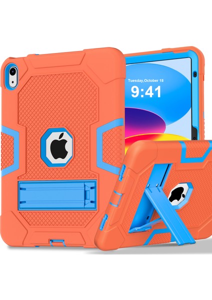 Robot B3 Serisi Ipad 10.9 (2022) Kontrast Renk Pc + Silikon Tablet Kılıf Bırakma Kickstand Koruyucu Kapak (Yurt Dışından)