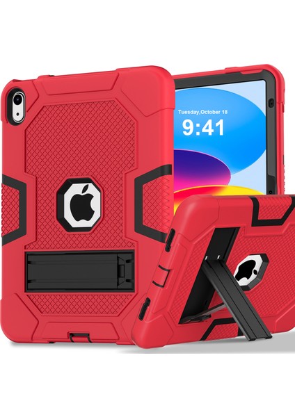 Robot B3 Serisi Ipad 10.9 (2022) Kontrast Renk Pc + Silikon Tablet Kılıf Bırakma Kickstand Koruyucu Kapak (Yurt Dışından)