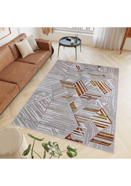 Dijital Baskı Yıkanabilir Kaymaz Taban Salon Halısı RVG0567