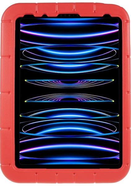 Ipad Pro 11 (2022) / (2021) / (2020) / (2018) / Ipad Air (2022) / (2020) Kürük Tekne Tarzı Tablet Kılıf Kickstand Damla Koruma Eva + Abs Hibrit Kapak (Yurt Dışından)